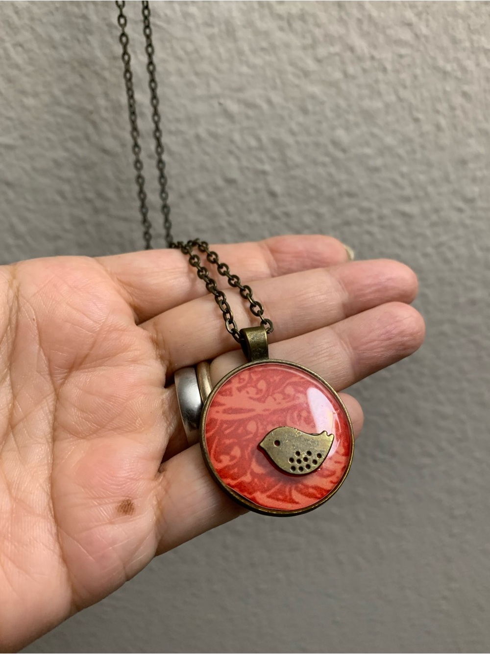 Handcrafted Red Bird Pendant Necklace - Women Jewelry